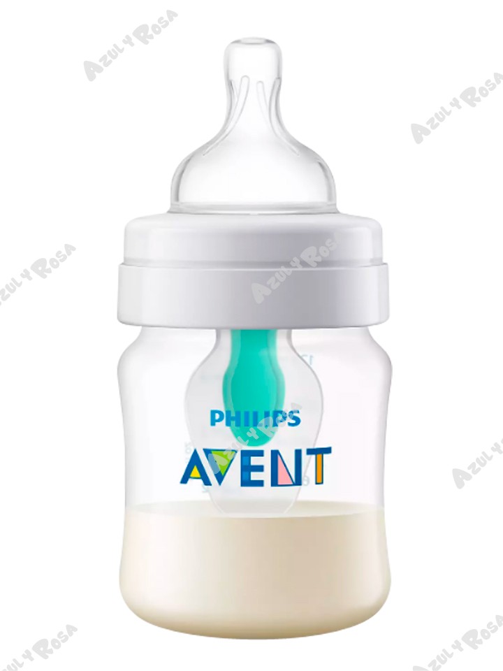 Biberón Philips Avent Natural Deco Anticólico 4oz Scf810/00 Color Blanco