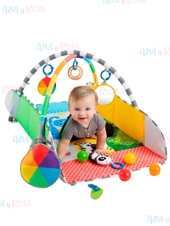 Infantino Gimnasio de aprendizaje épico 5 en 1: 3 modos de juego, 5 básicos  imprescindibles para bebés, refuerzo de apoyo, actividades sobre la