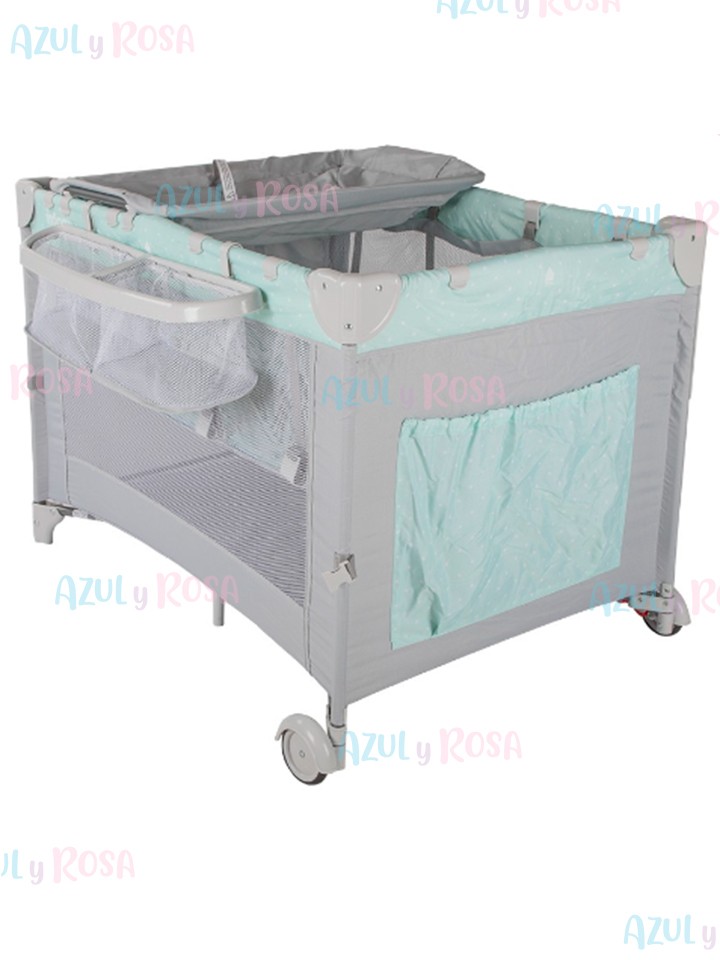 Ripley - CUNA CORRAL PARA BEBE FUNCION COLECHO TULL ANTIMOSQUITO AZUL